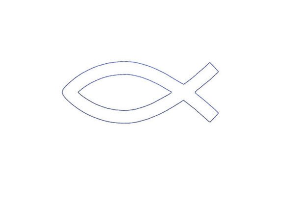 Jesus Fish Outline: A Seasonal Embroidery Staple